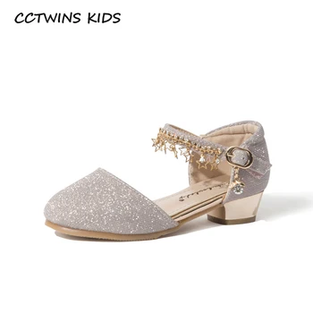 

CCTWINS Kids Shoes 2020 Spring Children Rhinestone Mary Jane Baby Brand Princess Shoes Girls Fashion Glitter Heel GM2671
