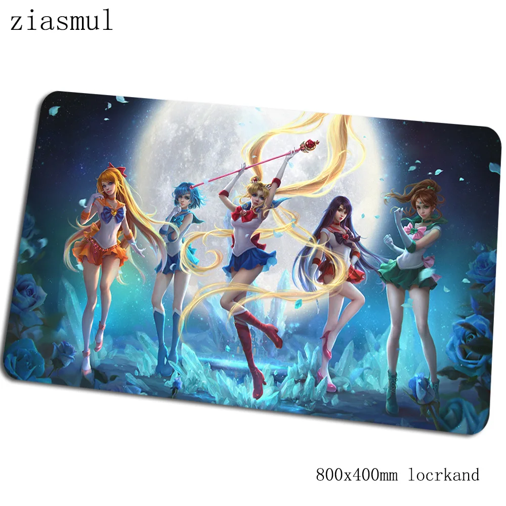 Коврик для мыши sailor moon 80x40 см 3d компьютерная мышь игровой мат геймпад пк милый игровой коврик для мыши офисный коврик для мыши - Цвет: Size 800x400x2mm