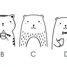 3029 Мультяшные маленькие животные креативные домашние импортные настенные стикеры s хипстер клейкая бумага скандинавские спальни декоративные наклейки