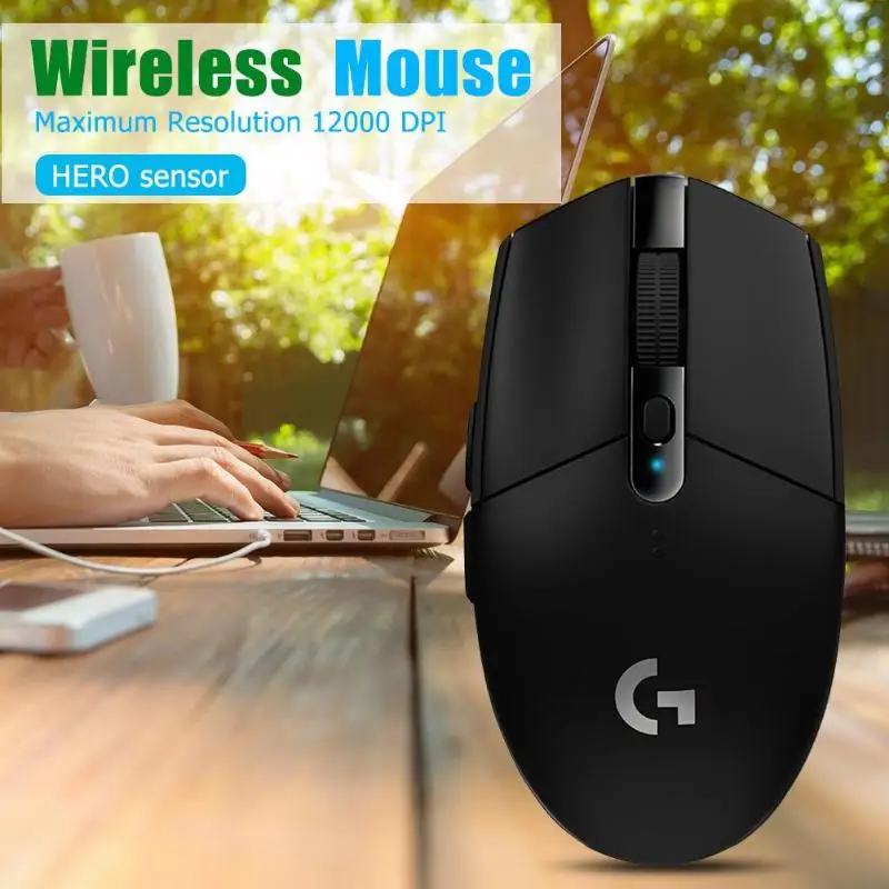 Logitech G304 LIGHTSPEED Беспроводная игровая мышь 12000 dpi Регулируемая 2,4 GHz USB 6 программируемых кнопок компьютерный геймер