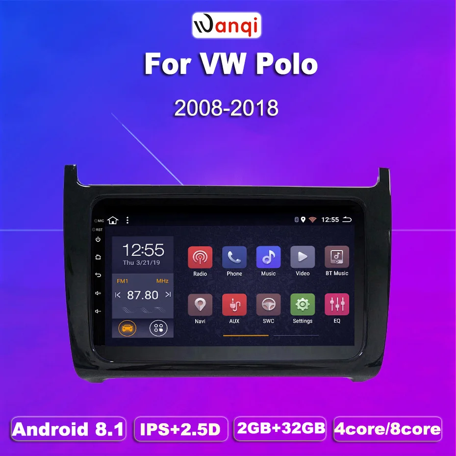 Автомобильный Радио Мультимедиа Видео плеер навигация gps Android 8 1 для Volkswagen POLO