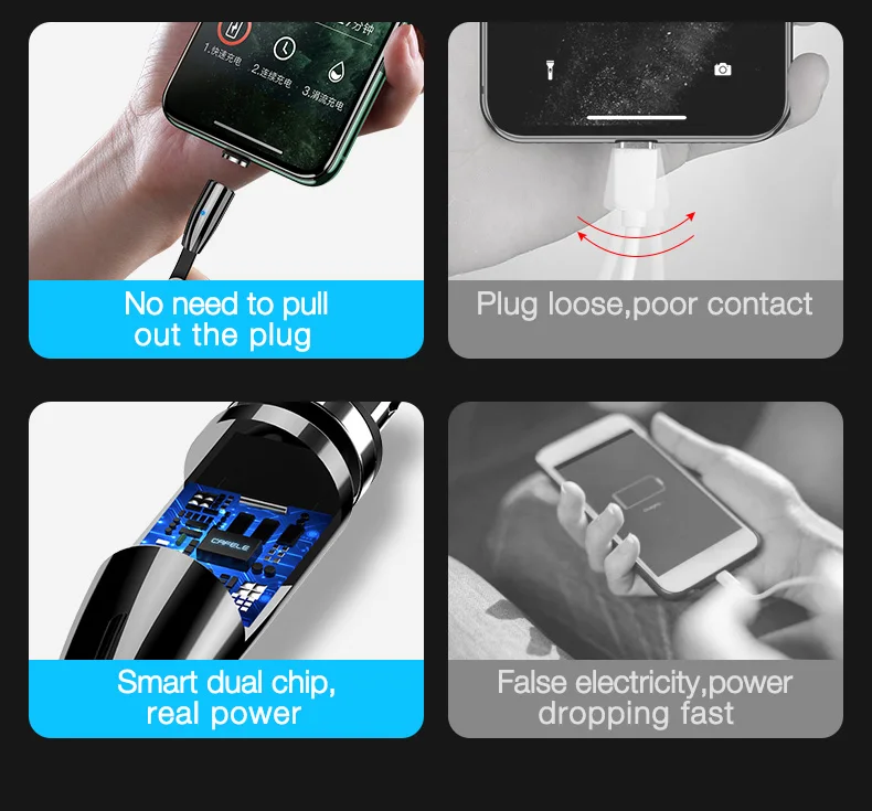 Cafele Магнитный кабель для зарядки USB кабель для IPhone type C Micro Выдвижной зарядный кабель 120 см 3 А Быстрая зарядка USB C кабель