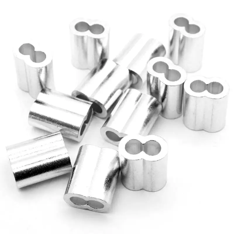 5/16inch Wire Rope Aluminum Sleeves Clip Fittings Cable Crimps 10pcs