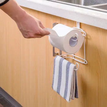 

2 Layers Stainless Steel Bathroom Toilet Seat Roll Paper Holder Hanging Organizer Tissue Towel Shelf Kitchen Storage Rack Door
