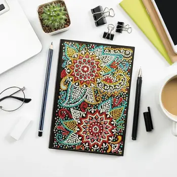 

50 Pages Diamond Painting Notebook DIY Flower Special Embroidery Cross Stitch