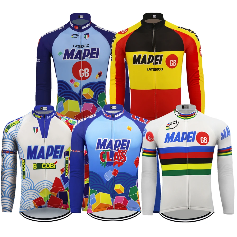 Mapei велокофты Зимние флисовые и без флиса мужские с длинным рукавом Теплые Одежда для велоспорта Майо ciclismo mtb