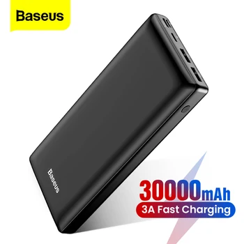 Baseus Power Bank 30000mAh Powerbank USB C Fast Poverbank For Xiaomi iPhone 12 Pro Portable External Battery Charger Pover bank 1