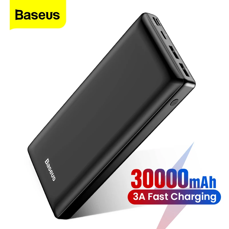 Baseus Power Bank 30000 мАч блок питания USB C быстрая повербанк для Xiaomi iPhone 12 Pro портативная