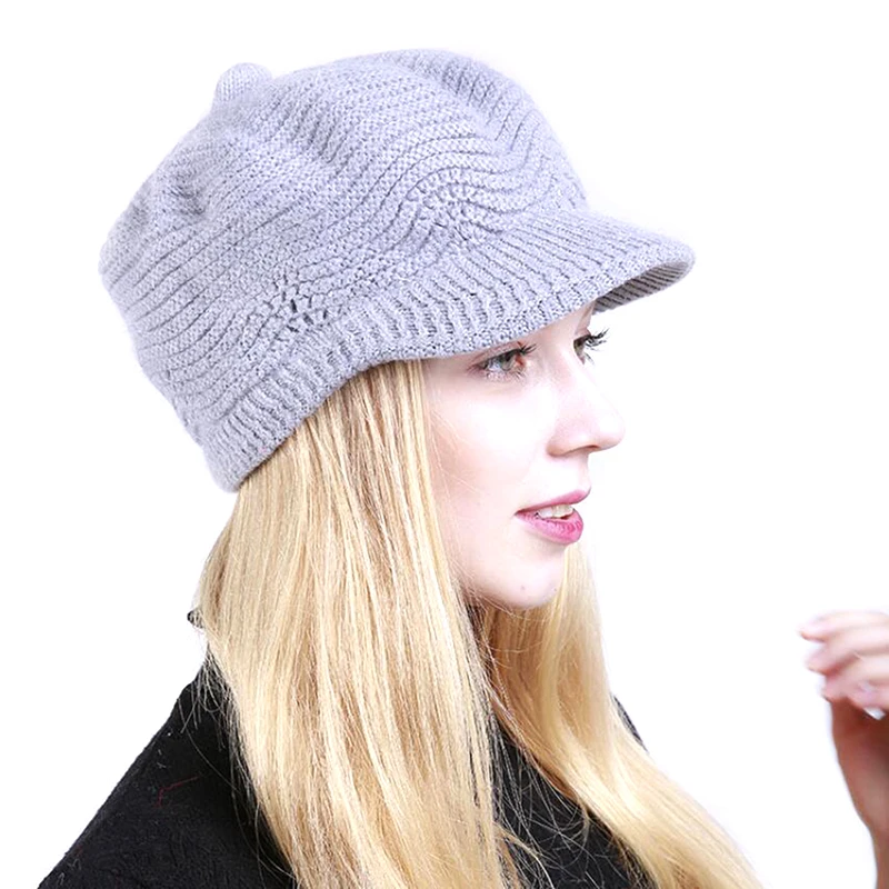 Light Gray Для женщин зимние вязаные теплые и нежные темпераментные шапки Skullies Beanies шапки ручной работы женская шапка вязаная шапка - Цвет: Light Gray