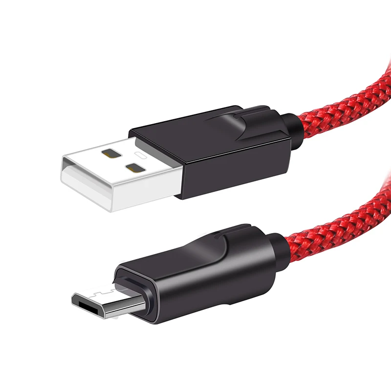 Быстрая зарядка строка данных для Mico USB кабели быстрой зарядки для Android нейлон передачи данных USB шнур 2.5A 1 м кабели мобильного телефона