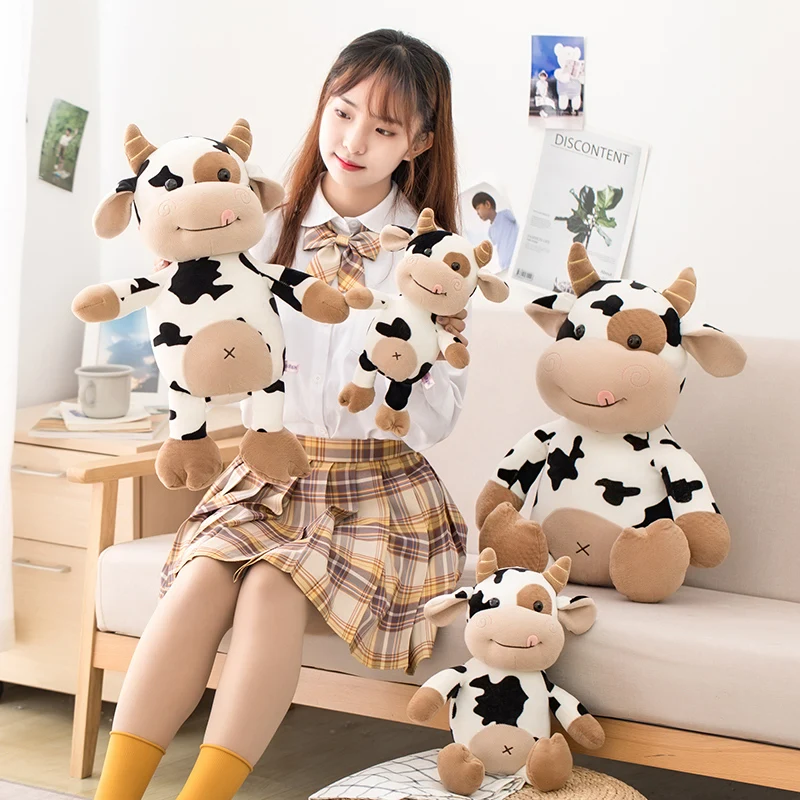 Toy Cute Cattle Plush Stuffed Animals Cattle Soft Doll Kids Birthday Gift
