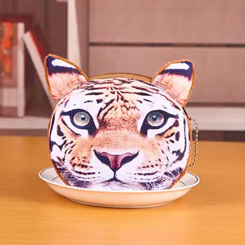 

1PCS New Coin Purse Wallet Cat Face Tiger Zipper Case Cute Makeup Buggy Bag Pouch For Women
