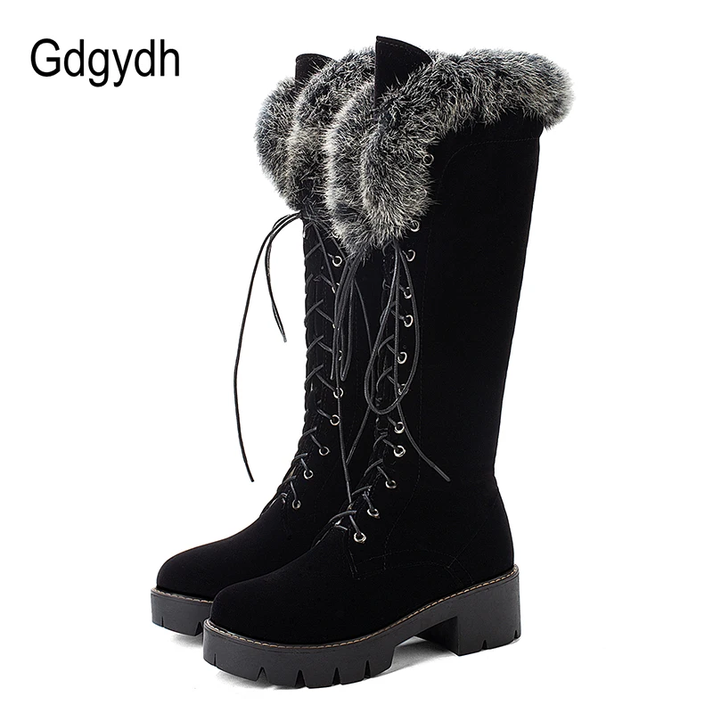 womens black lace up winter boots