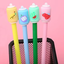 

24Pcs/Set Korean Cute Pens Novel Kawaii Food Drink Can Cup Funny Stationery Pen Gel Back to School Item Material 2022 Desk Goods