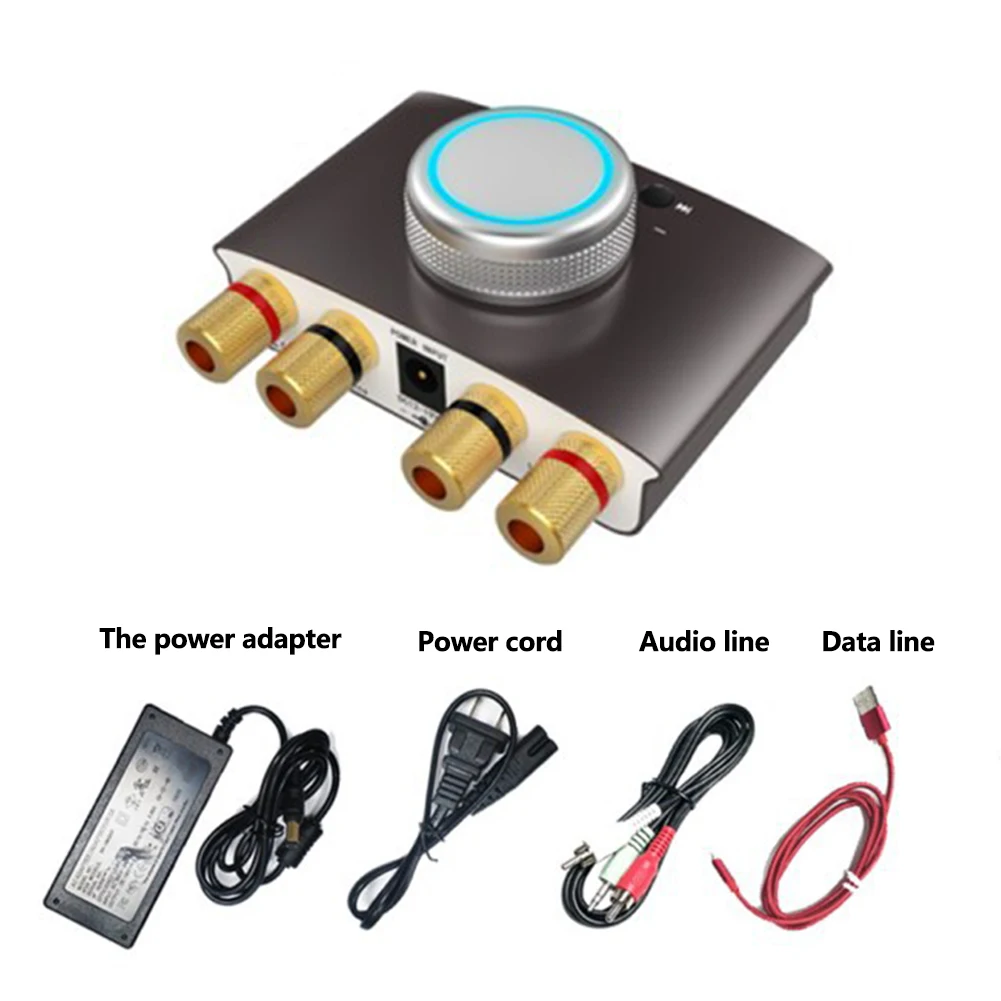 TPA3116 светодиодный индикатор Bluetooth V4.2 мощность USB вход низкий уровень шума стерео универсальный усилитель мини цифровой HIFI аудио алюминиевый сплав