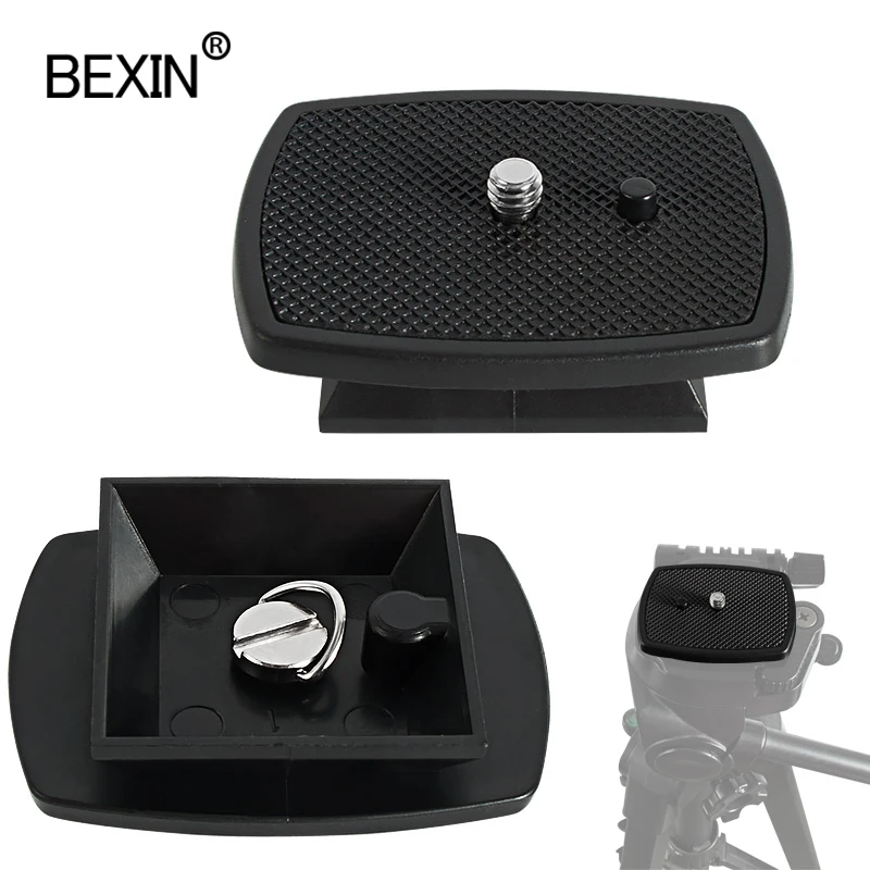 Placa de liberación rápida Dslr, adaptador de placa de cabeza de trípode con tornillo 1/4 para Yunteng Velbon 690 590 600