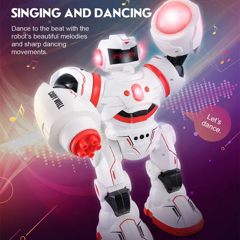 

Smart battle robot toy fight dance light voice Intelligent remote control gesture induction children fighting educational toys
