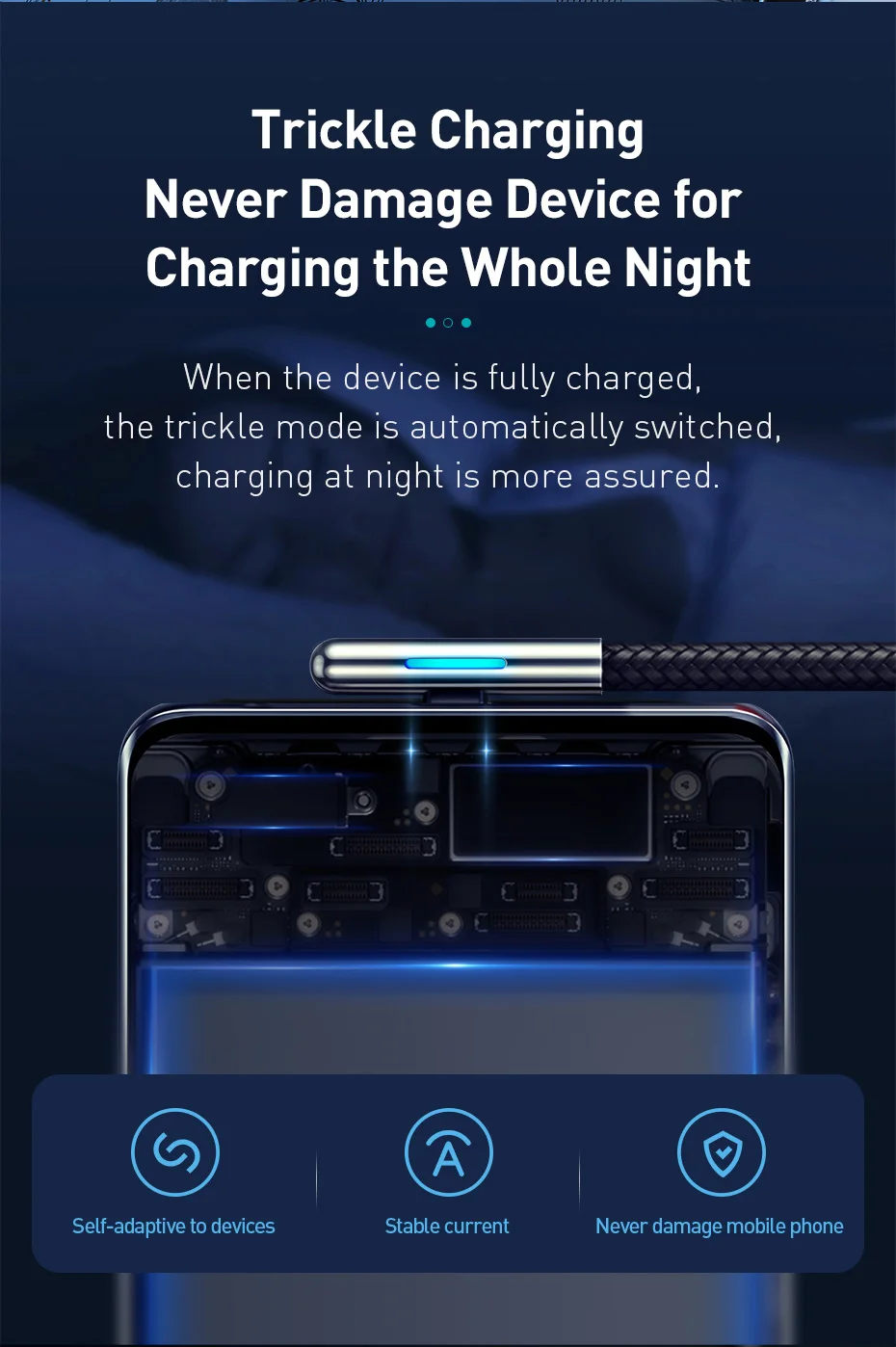 Baseus Câble Rapide USB type C  Avec LED Éclairage-10