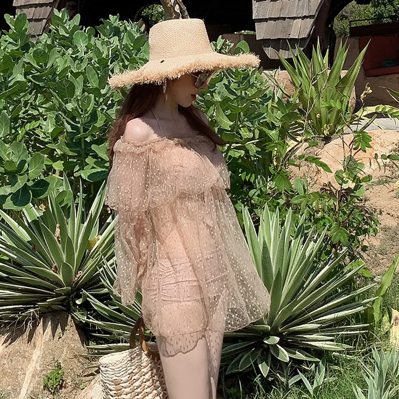 

Three-piece Set Bikini for Small Hot Springs INS Bathing Suit New Style Conservative Slimming 2019 Sexy Belly Covering South Kor