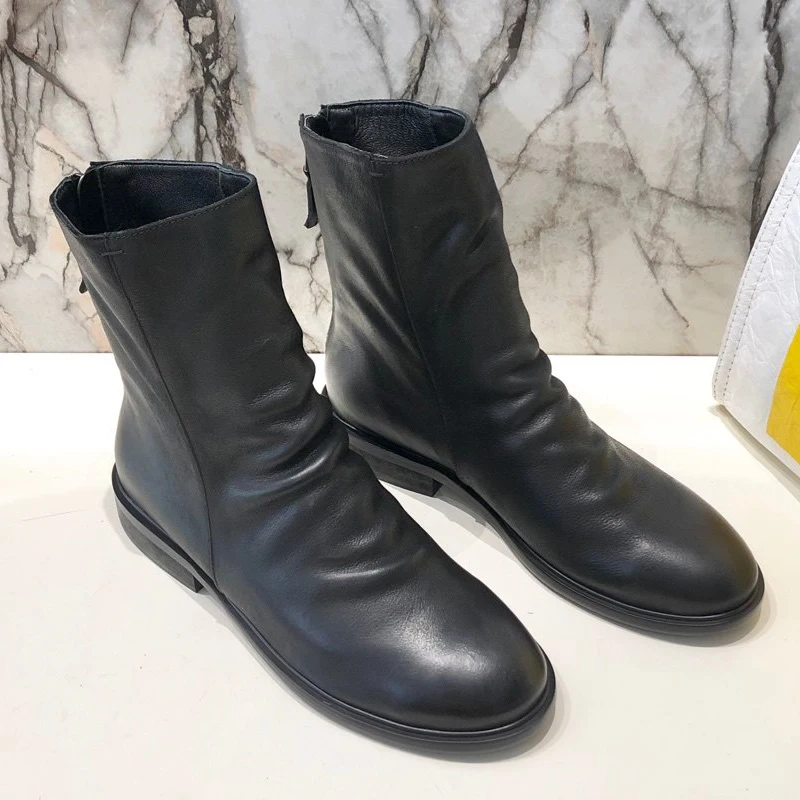 low heel martin boots