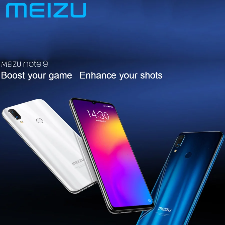 CN Global rom MEIZU Note 9, LTE, 4G мобильный телефон с двумя sim-картами, 6 ГБ, 64 ГБ, Восьмиядерный процессор Snapdragon675, 6,2 дюйма, 4000 мА/ч, 48 Мп+ 5 МП, Android 9,0