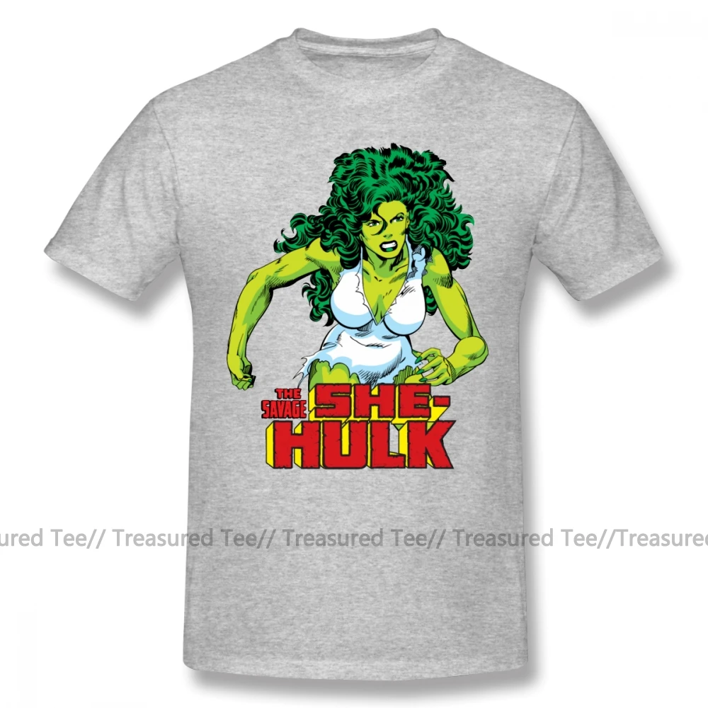 Халк футболка She-Hulk футболка плюс размер летняя футболка 100 Хлопок Забавный короткий рукав мужская футболка с принтом