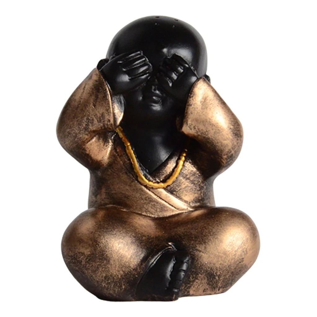 Little Cute Buddha Statue Monk Figurine Creative Baby Crafts Ornaments Gift Arts and Crafts