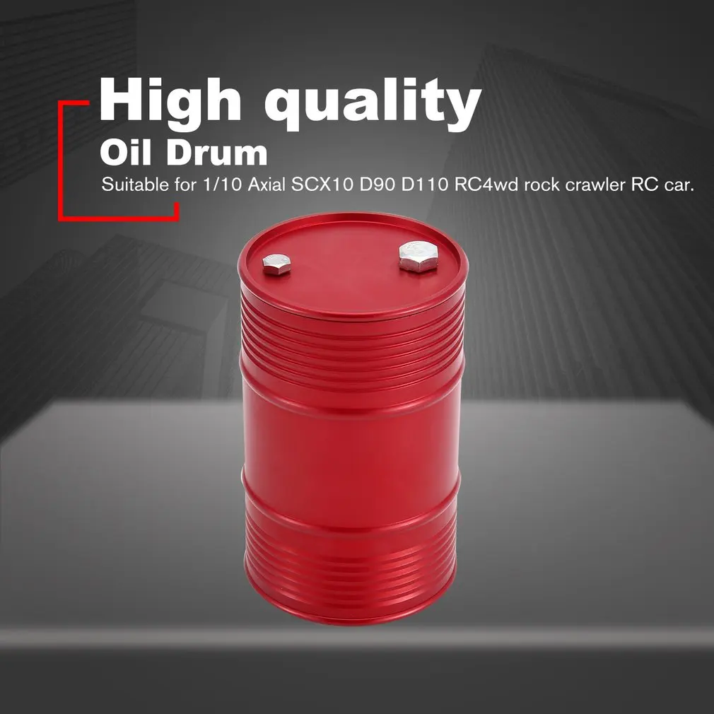 

1pcs 1:10 RC Crawler Accessories Oil Drum Fuel Tank Container For Axial SCX10 RC4WD D90 CC01 YJS Dropship