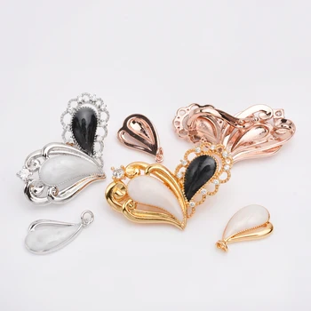 

Do-it-yourself wearing a string of long pearl necklaces to change sweater chain diagonal clips fixed Y-card buttons 925 silver