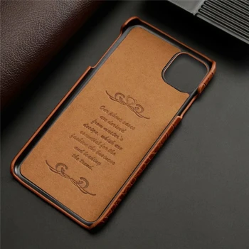 Genuine Leather Crocodile Grain Case for iPhone 11/11 Pro/11 Pro Max 1