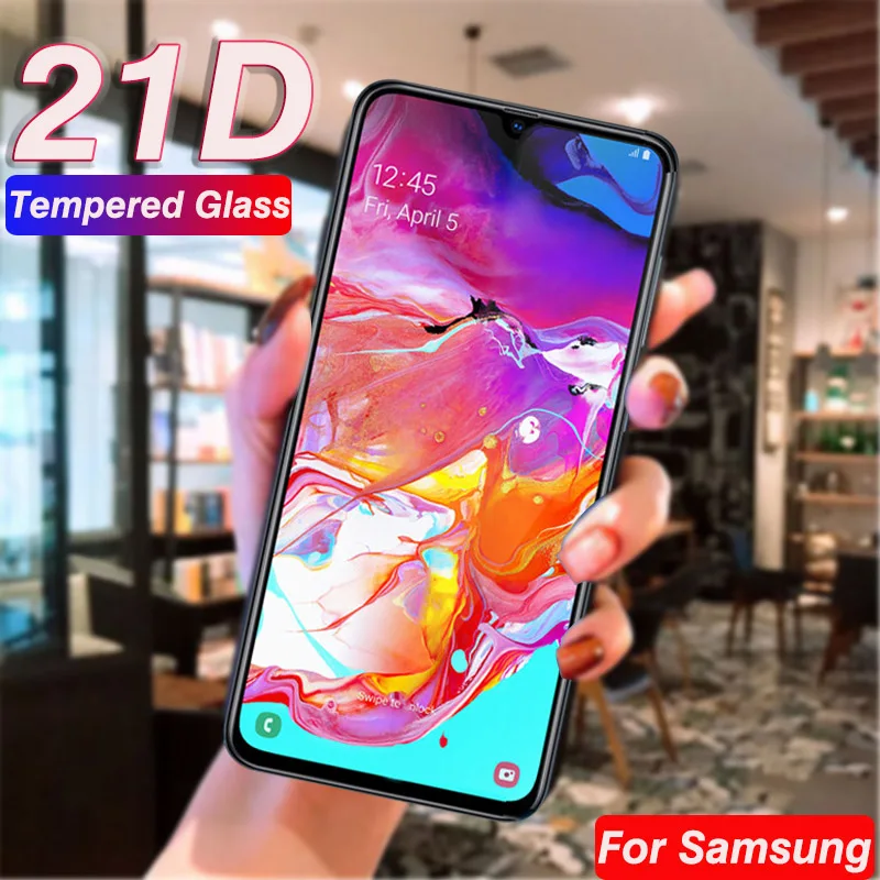 Закаленное стекло 21D для Samsung Galaxy A50 A70 A40 Защита экрана A10 A20 E A30 A60 A80 A90 защитная