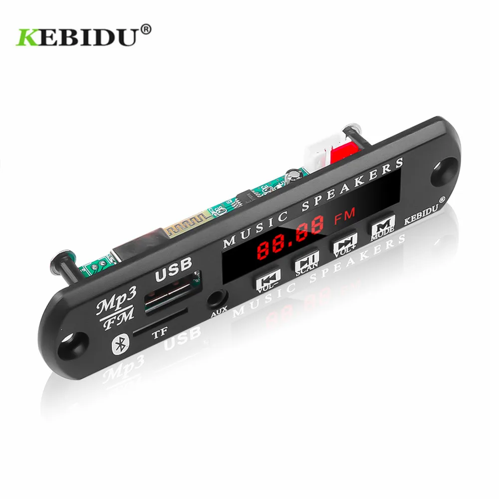 KEBIDU MP3 WMA декодер плата аудио модуль USB TF Радио беспроводной Bluetooth 5V 12V Mp3 плеер для
