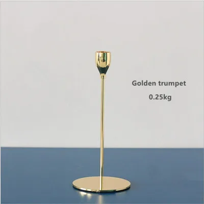 Gold S 2019New Золотая свеча держатели металлический подсвечник ваза для цветов Ресторанный стол Арома свеча ужин Романтические свадебные украшения - Цвет: Gold S