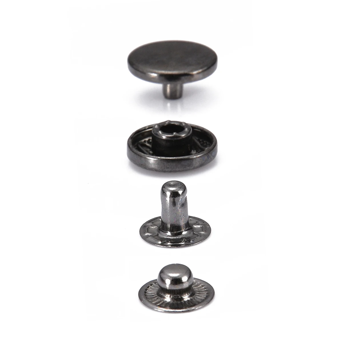 40pcs/kit Metal Rivet Snap Fasteners Kit Multi Snaps Buttons Cap Stud DIY Press Studs Leather Craft Fixing  Tools Accessories