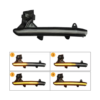 

2 uds dinámica intermitente LED que fluye de señal de vuelta de luz espejo retrovisor lateral Indicador 12V para Mazda CX-5 CX-8