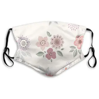 

Unisex Half Face Mouth Mask Face Masks Anti-Dust Face Windproof Ski,Charming And Continuous Flowers Leaves And Butterflies In