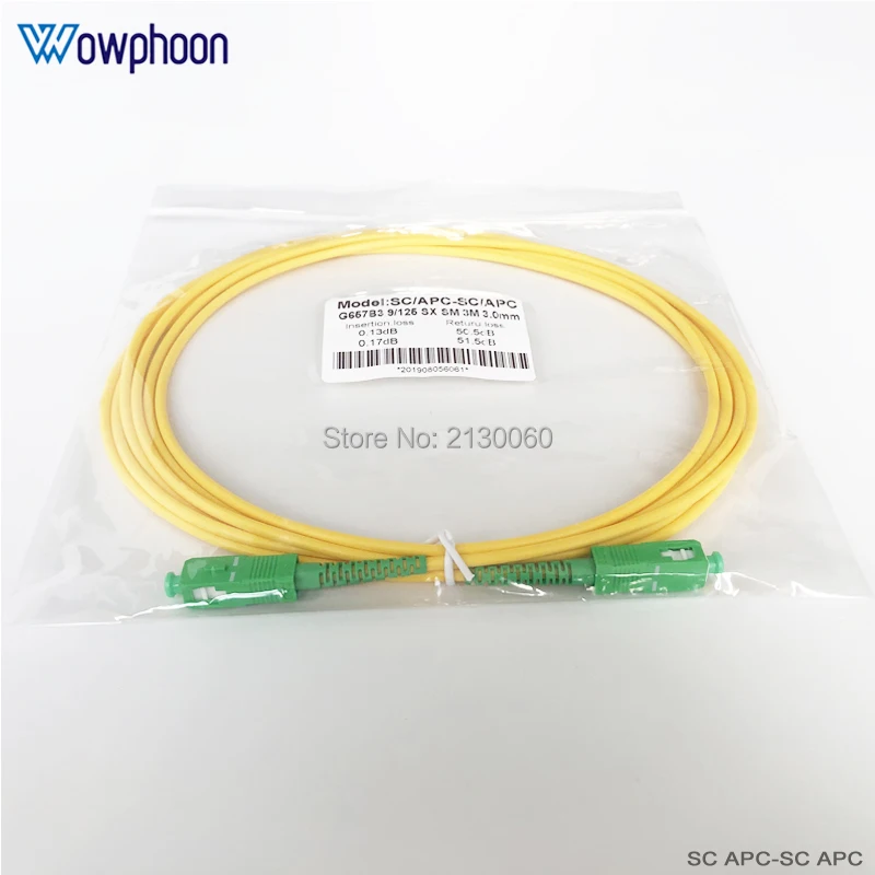 Free Shipping SC/APC-SC/APC SX FTTH Fiber Optic Drop Cable Patch Cord SM 3.0MM Fiber Optic Jumper Cable