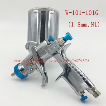 181G Metal cup Пластиковые 400cc чашка пистолет-распылитель W-101 воздуха распылительный пистолет ручной пистолет-распылитель, 1,0/1,3/1,5/1,8 мм Япония качество, W101 распылительный Воздушный пистолет-распылитель - Цвет: 181G Metal cup