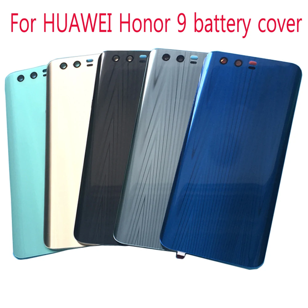 Задняя крышка для HUAWEI Honor 9 Стеклянная Крышка батарейного отсека задняя Huawei Premium с