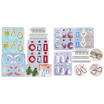 

123 PCS Resin Earring Molds, Silicone Earring Molds Epoxy Jewelry Resin Molds