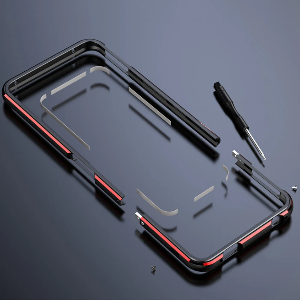 Роскошный металлический бампер для ASUS ROG Phone II чехол 2 двухцветный защитный с