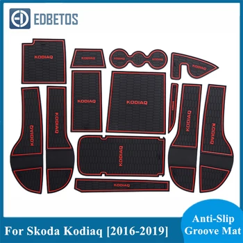 

For Skoda Kodiaq 2016 2017 2018 2019 Rubber Mat Non-slip Interior Cup Pad For Skoda Kodiaq Gate Slot Pad For Skoda Kodiaq Mats