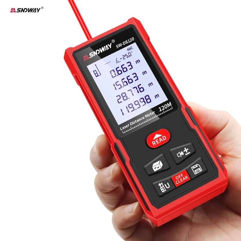

SNDWAY Laser Distance Meter Electronic Roulette Digital Ruler Trena Laser Tape Measure Range Finder Construction Telemetro Tools
