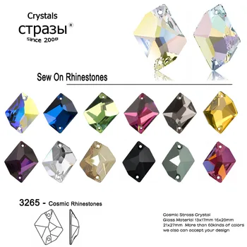 

CTPA3bI 3265 Different Colors Cosmic Accessories Gems Flatback Glitter Sew On Crystal Rhinestones Strass Stones For Garment