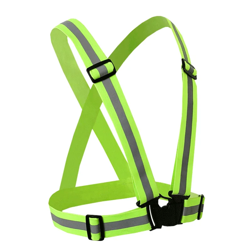 Unisex Safety Cycling Reflective Vest High Visibility Gear Stripes Night Running Jacket Elastic Harness Secutity Riding BC0016 (9)