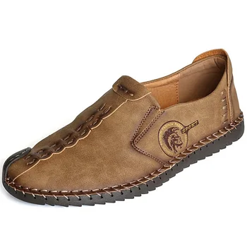 

Classic Comfortable Men Casual Shoes Loafers Men Shoes Quality Split Leather Shoes Men Flats Hot Sale Moccasins Shoes