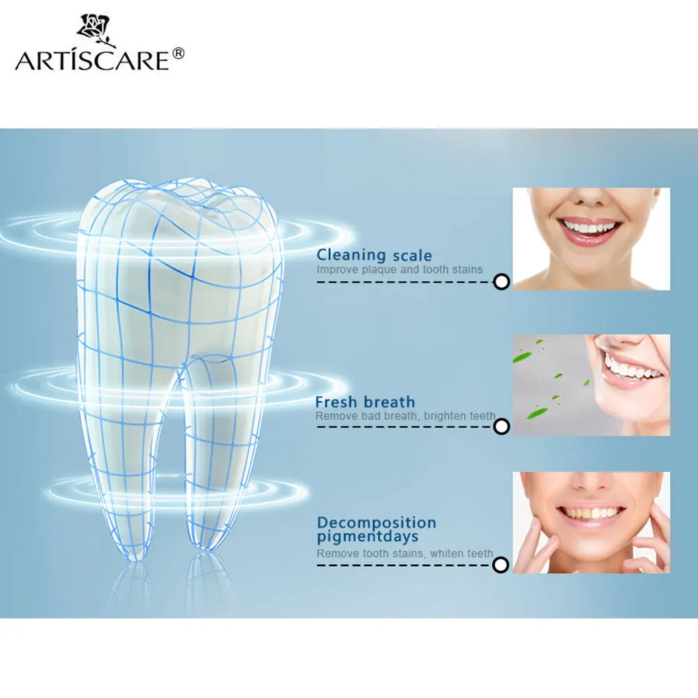 ARTISCARE отбеливающая эссенция для зубов Гигиена полости рта Очищающая сыворотка эффективное удаление пятен зубной налет Чистящая эссенция для зубов Уход за зубами