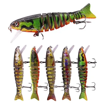 

Lure Bait Colorful Spray Paint Artificial Section Fish 5-Color UV Hot Stamping Plastic Bait Fishing Lure wobbler fishing lure sp