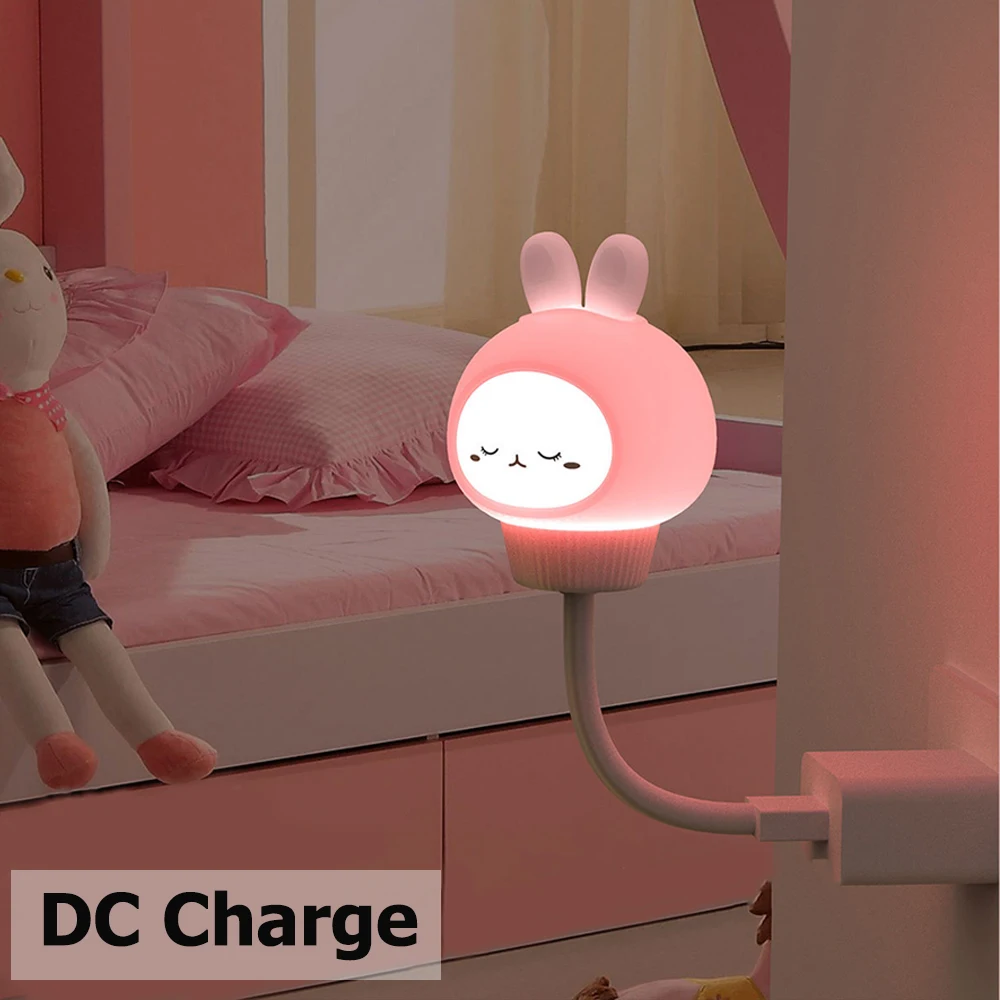 LED Chlidren USB Night Light Cute Cartoon Night Lamp Bear Remote Control for Baby Kid Bedroom Decor Bedside Lamp Christmas Gift