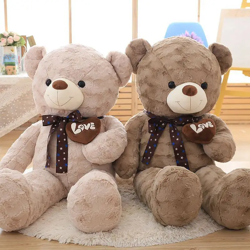 

Hot Selling New Style Scarf Bear Holding Heart Plush Toy Doll-Processing Customizable Logo Recruit Agents